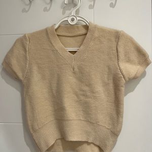 V-neck wool sweater